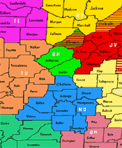 Postcodes can be grouped to form areas / teritories.